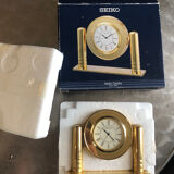 Pendule/ horloge de table / bureau seiko laiton quartz