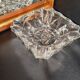 Lot 3 vide-poches verre ciselé