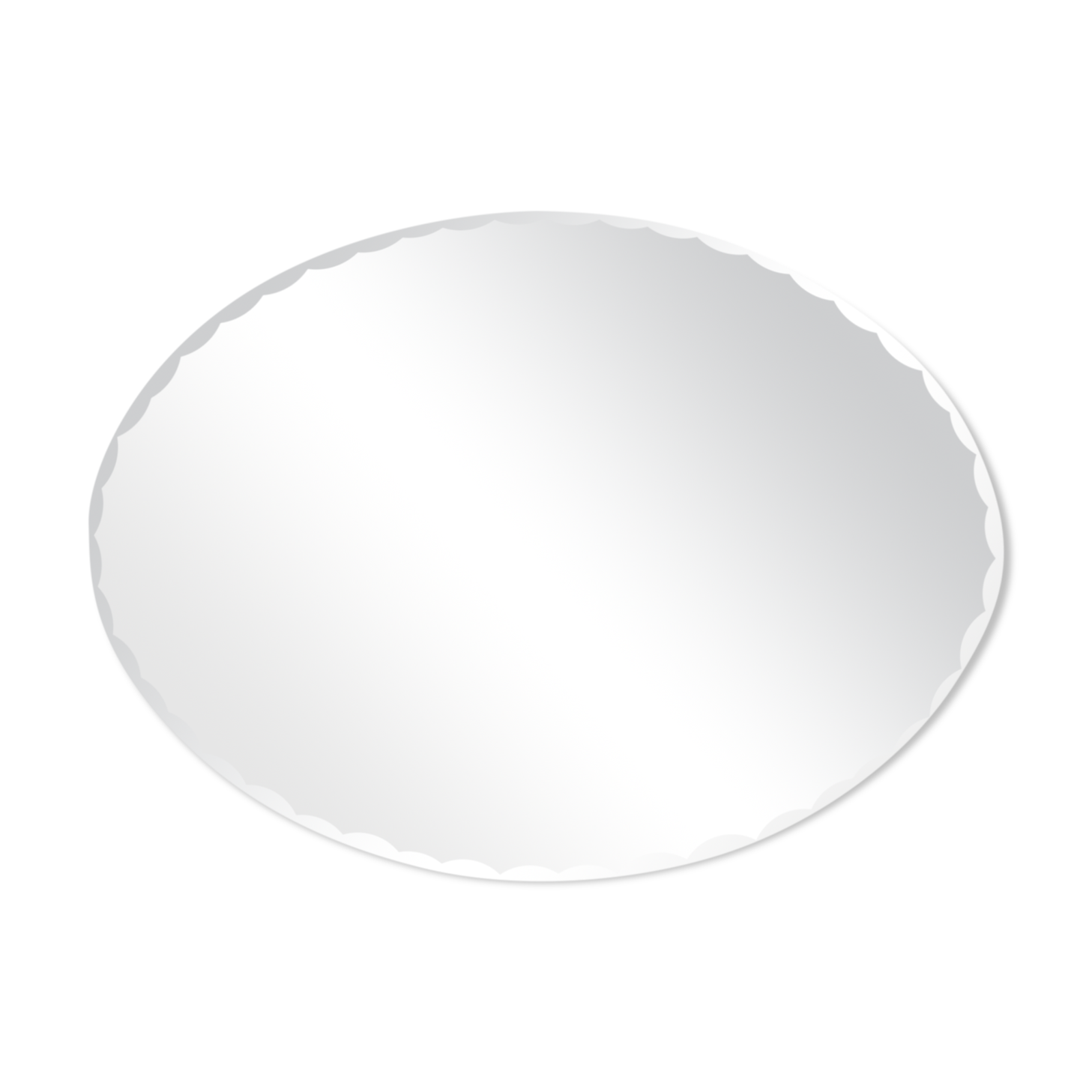 Oval beveled mirror 45x60cm