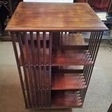 Revolving oak bookcase