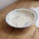 Vintage Lunéville K&G ivory earthenware shallow dish - Blue floral decoration
