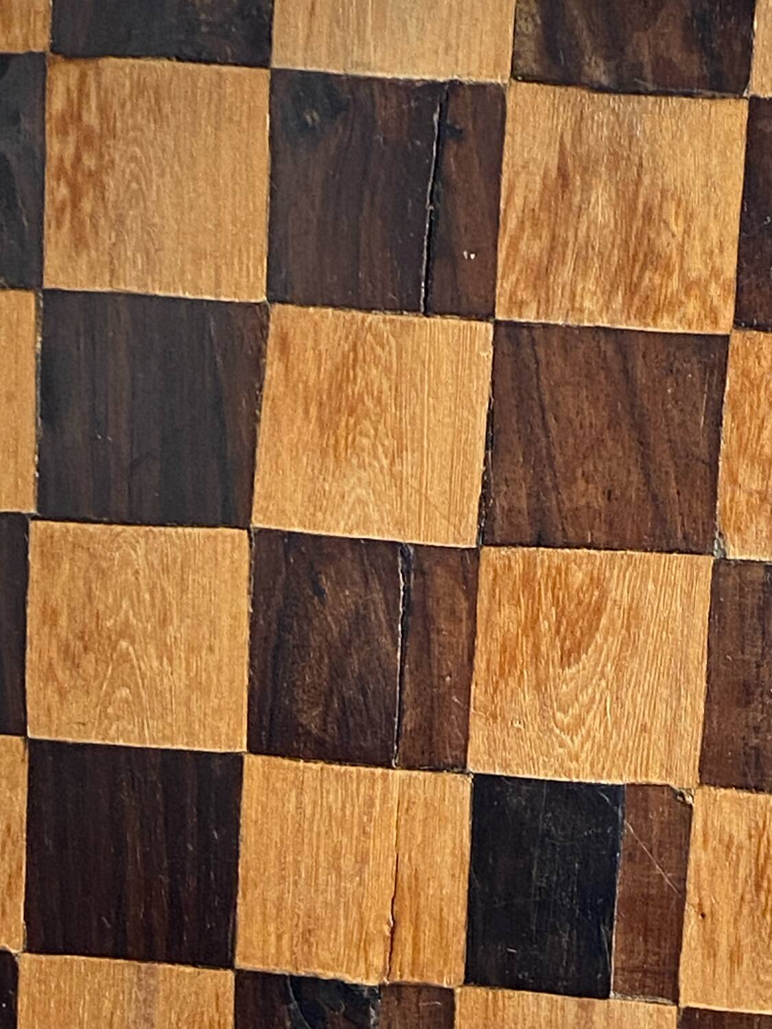 Carved wooden chess set