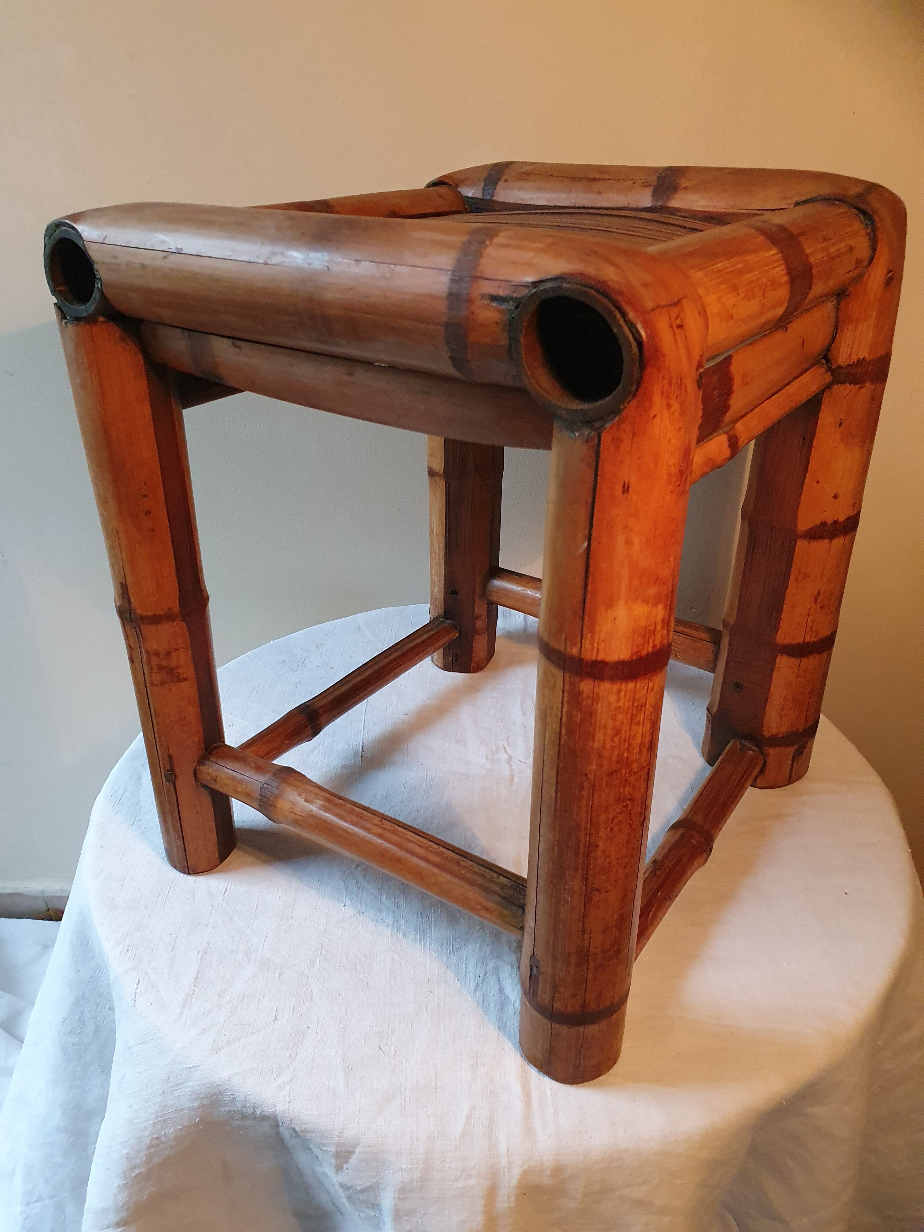 Bamboo side table