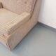 Vintage wool fabric armchair from the 1970s.