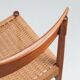Set of four Danish dining chairs in teak and paper cord, Denmark, 1960
