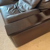 Convertible leather sofa