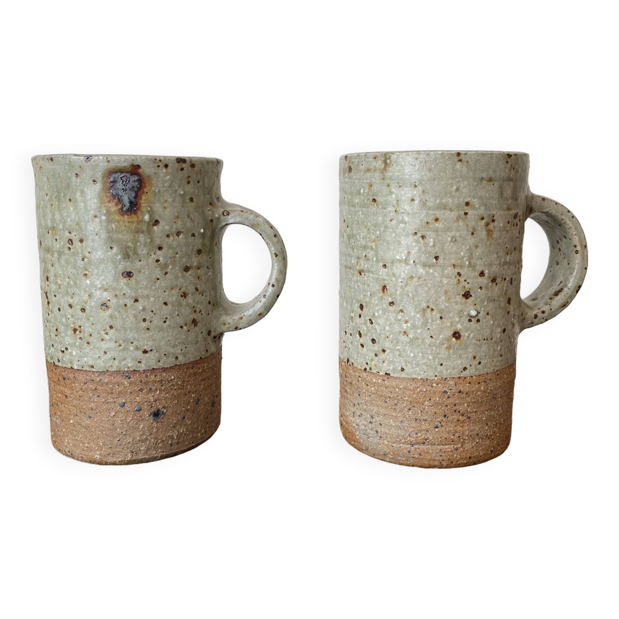 Pyrite stoneware mugs
