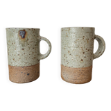 Pyrite stoneware mugs