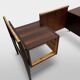 Bureau 'Flottant' en bois de rose par Gunnar Nielsen pour Tibergaard, années 1960.