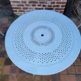 Garden furniture wrought iron, 1 table 3 armchairs