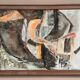 Swedish Original Oil on Canvas – "Abstract Composition" by Eivor Lindberg – 1967 – Signed – Vintage and Framed – 68 × 52 cm (26.8 in × 20.5 in)