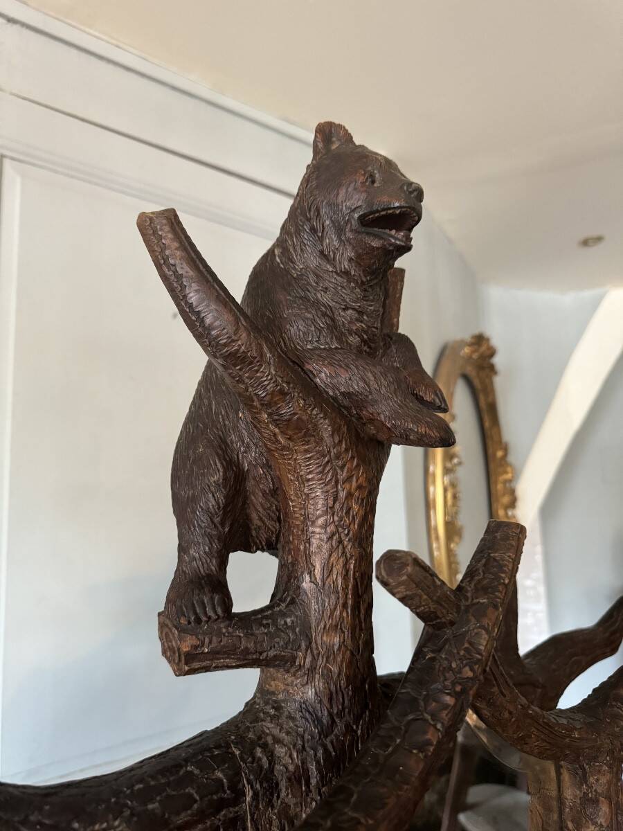 Bear coat rack, Black Forest, 19th century