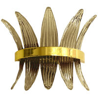 Fume’ “palmette” murano glass belt wall sconce