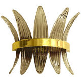 Fume’ “palmette” murano glass belt wall sconce