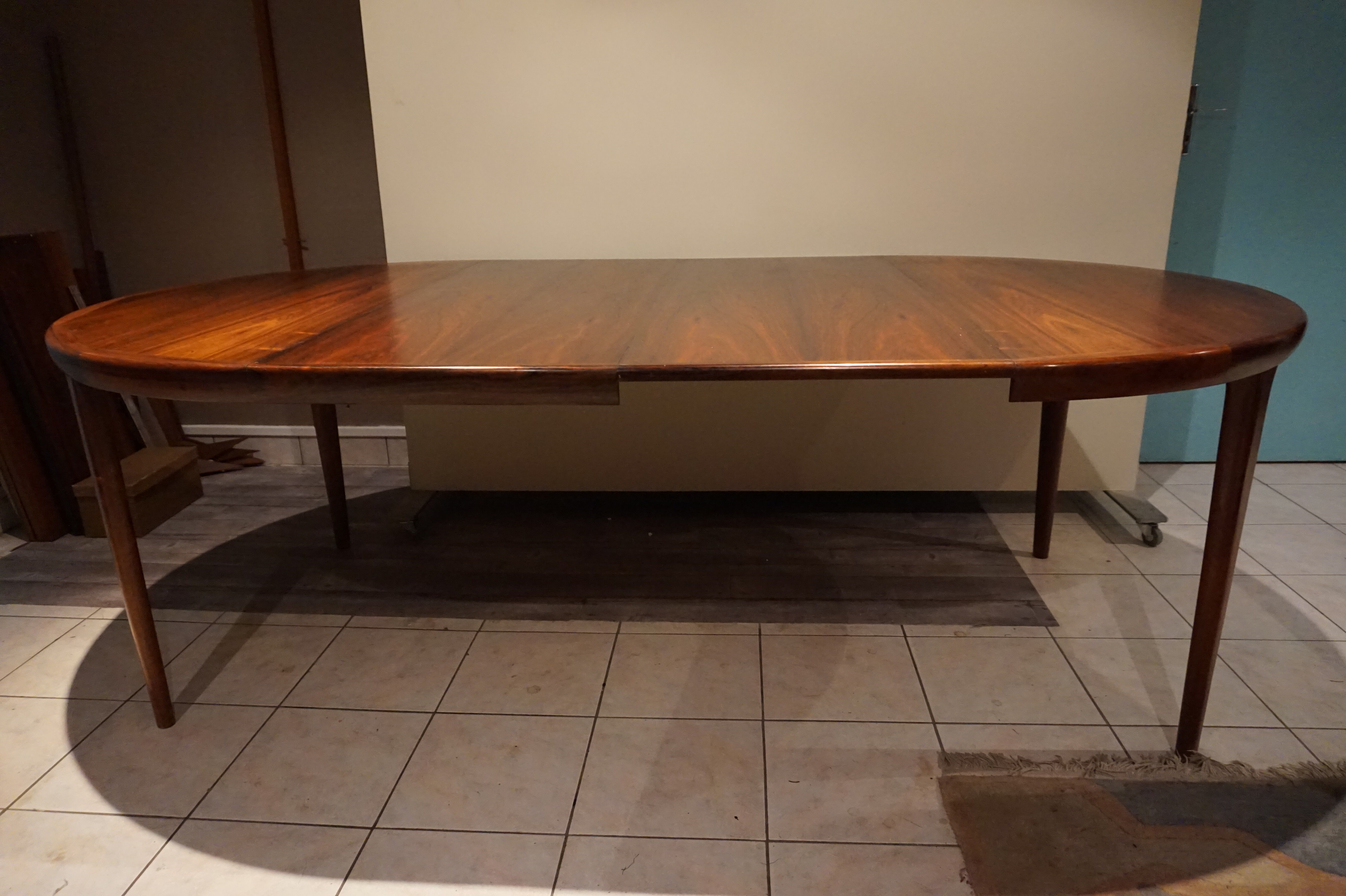 Table de repas danoise en palissandre de rio vv mobler