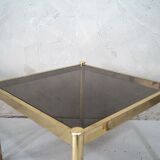 Ensemble de 3 tables basses en laiton minimalistes italiennes, années 1970