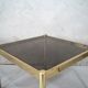 Ensemble de 3 tables basses en laiton minimalistes italiennes, années 1970