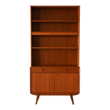 Library with small teak sideboard