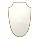 Mid-Century Modern Vintage Wall Mirror in Brass and Wood, Italy 1960s