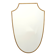 Mid-Century Modern Vintage Wall Mirror in Brass and Wood, Italy 1960s