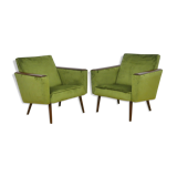 Mid-century velor armchairs, 1960s