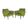 Mid-century velor armchairs, 1960s