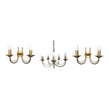 CVL (Val de Loire Creations) ~ Chandelier ~ Chatelet Collection - 5 lights ~ Burnished brass - 21st century