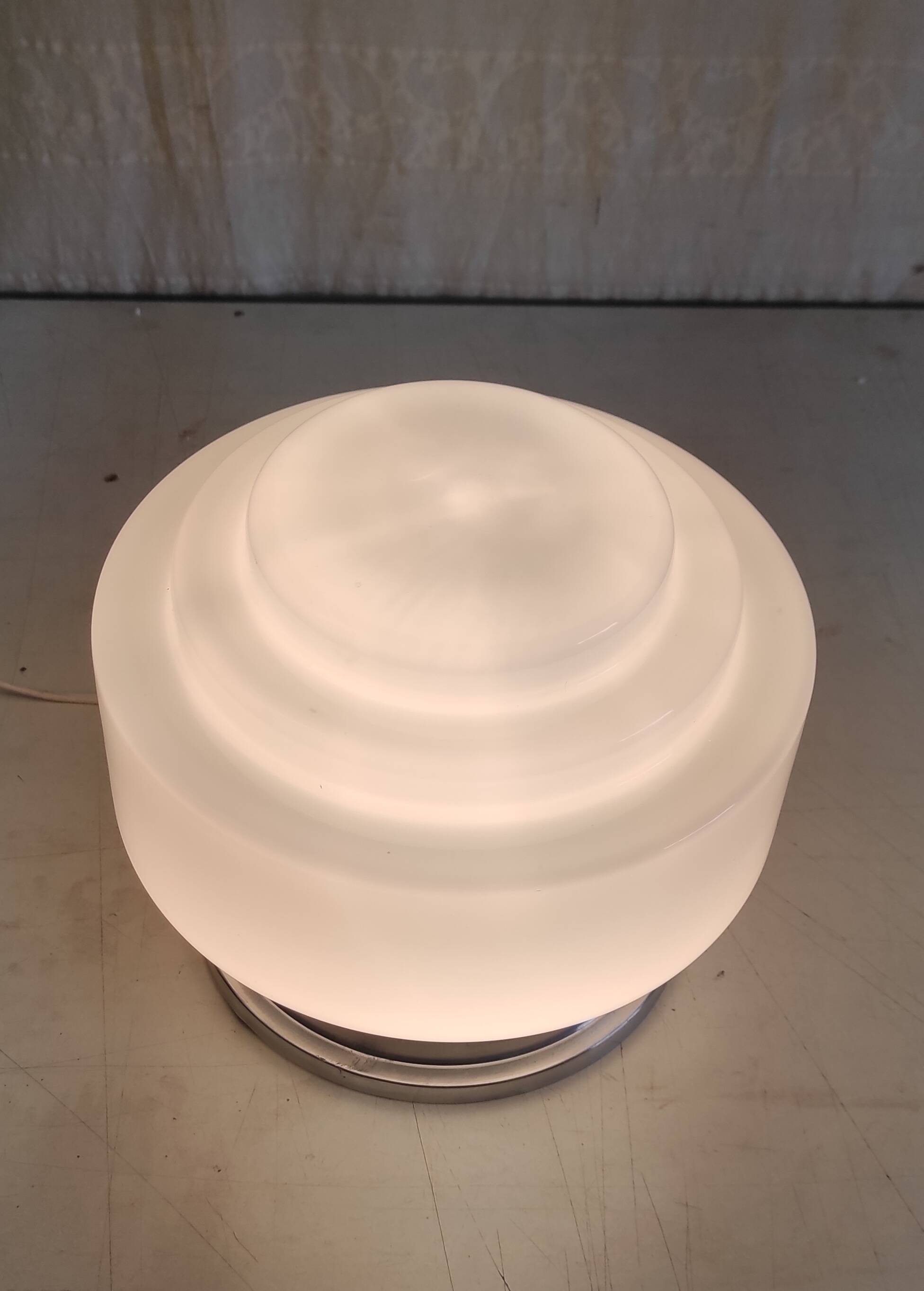 Mazda style Bauhaus opaline globe ceiling light - 1930s/40s