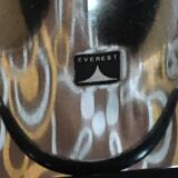 Everest chrome vintage ice bucket and its graphic patterned lid