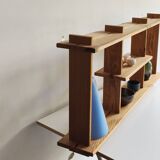 Solid pine shelf in 80s Maison Regain style