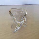 Vannes le Chatel crystal pear-shaped empty pocket ashtray
