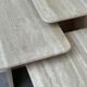 Set of three Italian travertine nesting / side tables, 1970s–1980s
