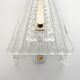Pair of Art Deco Style Brass and Textured Murano Glass Sconces