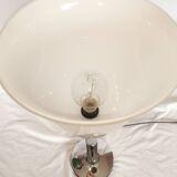 Large chrome and opaline lamp, Mazda and Ferdinand Solere, France, 1970