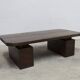 1960s Brutalist style rectangular coffee table with cut corners