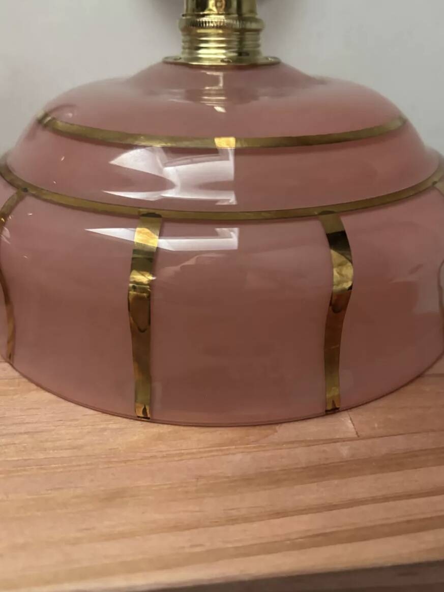 Pair of pink wall sconces