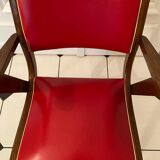 Vintage compass foot desk and armchair