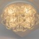Large rare pagoda glass ceiling lamp by Kalmar, Austria, 1960s.