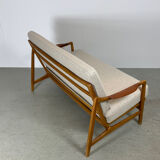 2seater sofa in oak by Tove & Edward Kindt-Larson