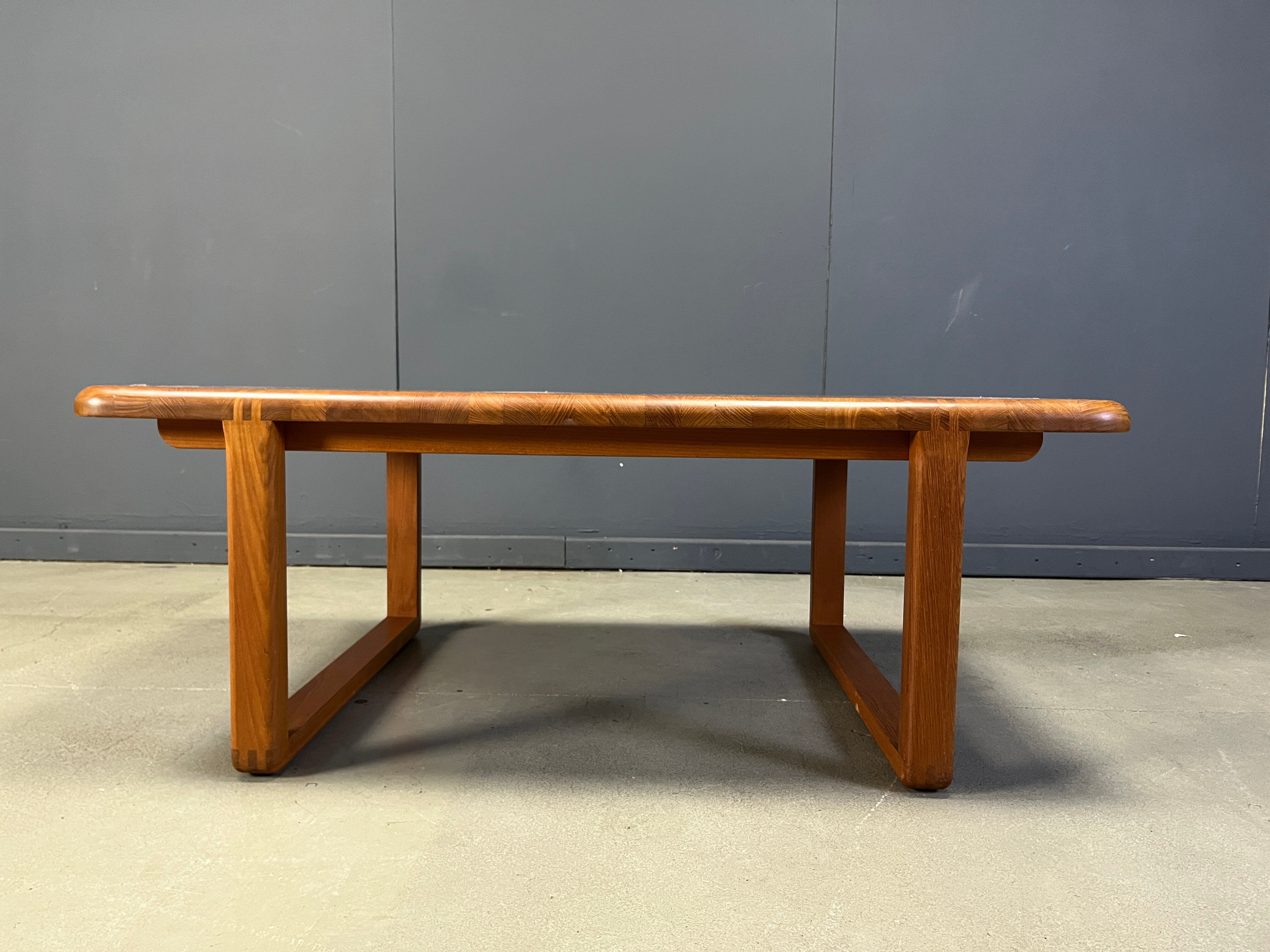 Mid-century solid teak Scandinavian coffee table, 1970s