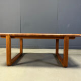 Mid-century solid teak Scandinavian coffee table, 1970s
