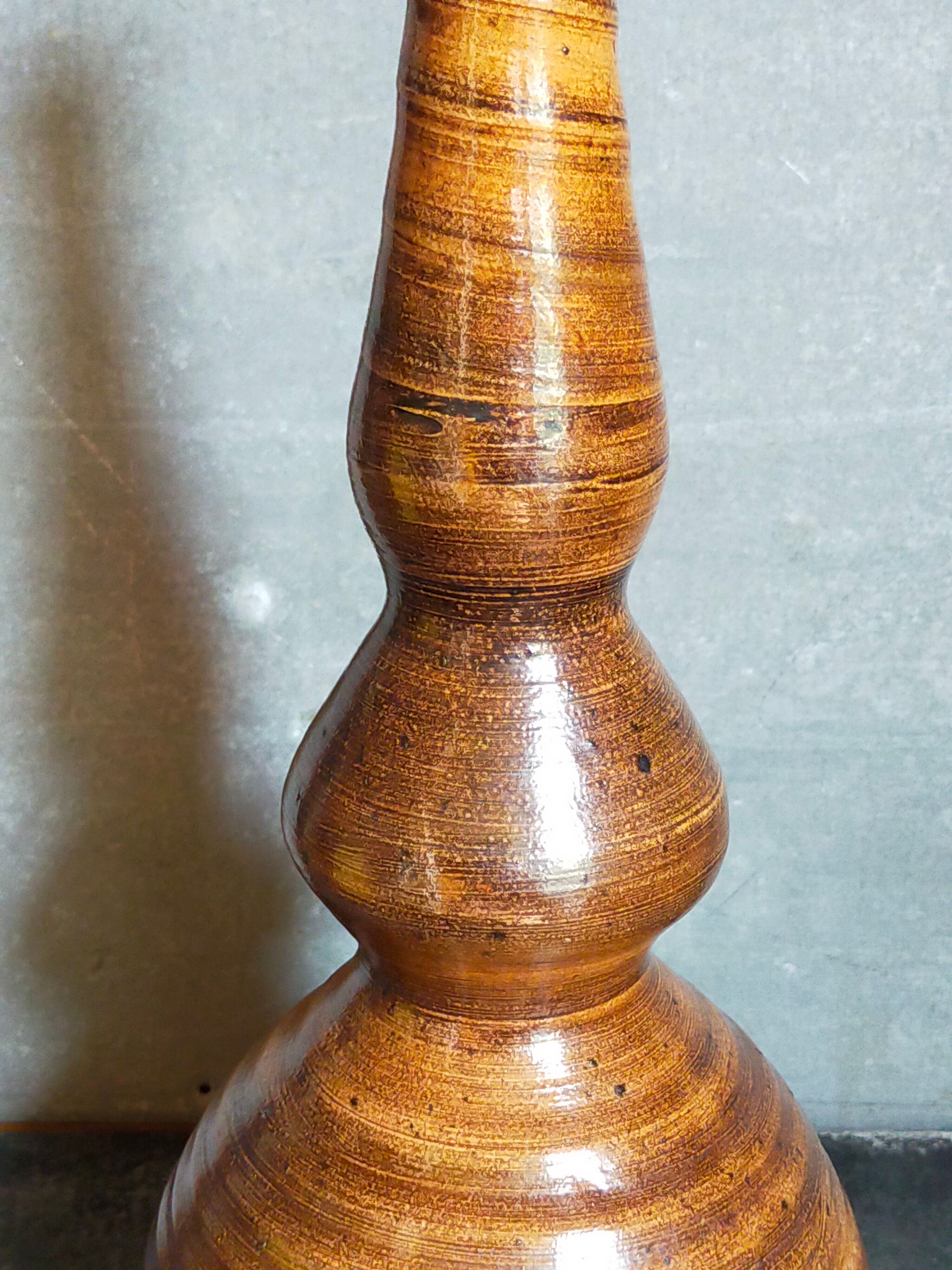 Potter's soliflore vase in vintage glazed stoneware