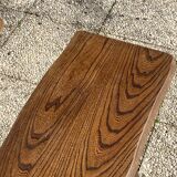 Paire de bancs orme pour table de ferme brutaliste rustique 1950