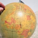 Large vintage backlit globe or world map