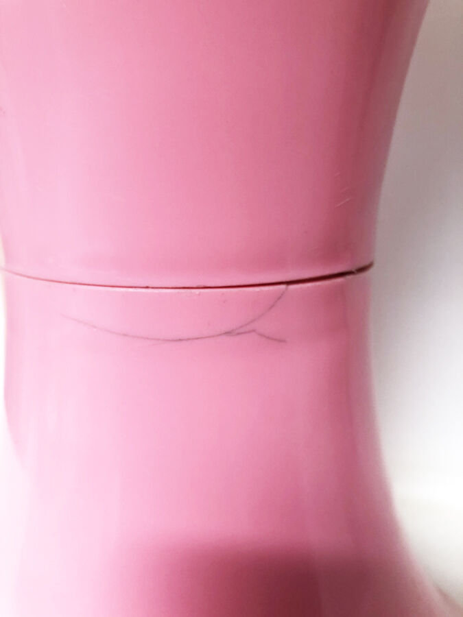 Pink and white "Tam Tam" stool, 1970