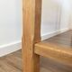 Solid oak farmhouse table with extensions.