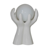 Ceramic lamp or night light "hands together" 60's