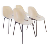 4 chaises chrome made in Italy 80's