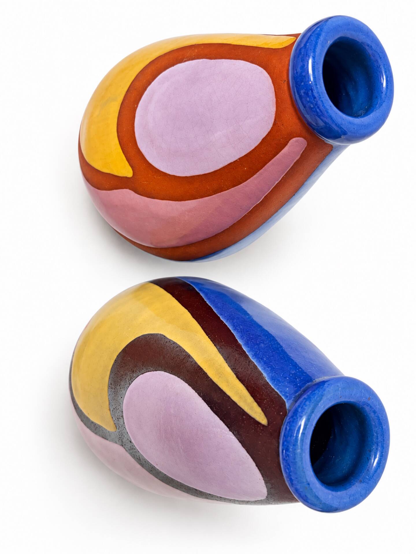 Pair of vintage ceramic vases – Cerámica Trébol, Bonao