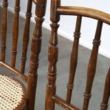 Set of 4 very charming antique Thonet bistro chairs with new matte seats